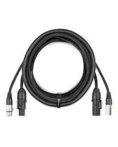 Cordon combiné Powerconnector TR - XLR M / Powerconnector TR - XLR F 5m - CX07-5