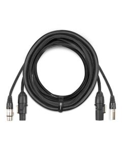 Cordon combiné Powerconnector TR - XLR M / Powerconnector TR - XLR F 10m - CX07-10