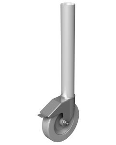 Pied rond 30 cm avec roulette + frein pour praticable - 750RLW