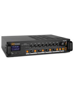 Amplificateur Public adress, 240 W, 100 V, 8 Ω, mixeur, 4 zones, lecteur multimédia / BT / FM - PDV240MP3